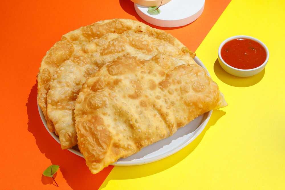 Cheburek with veal
