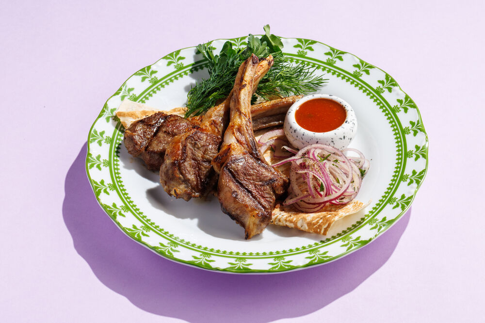 Shashlik from chicken lamb