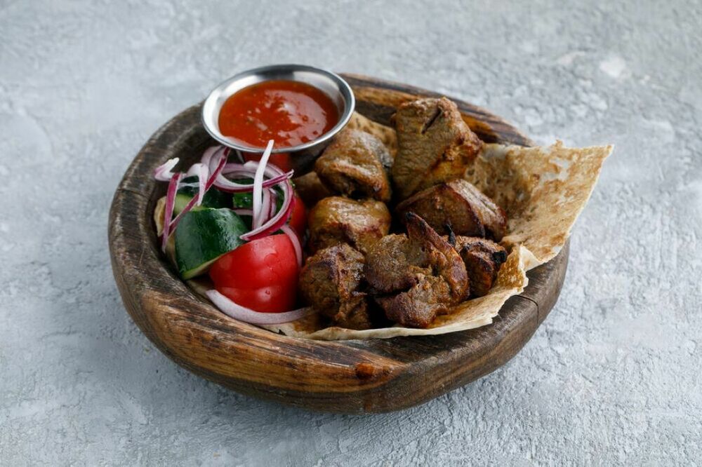 Lamb meat shish kebab