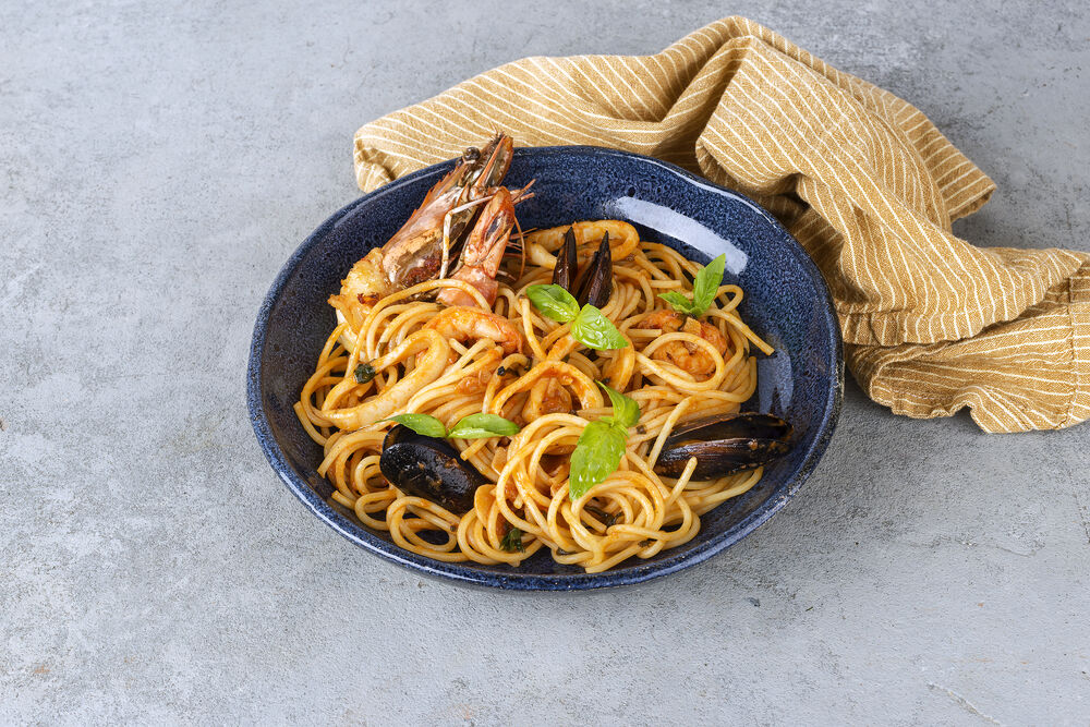 Pasta with seafood