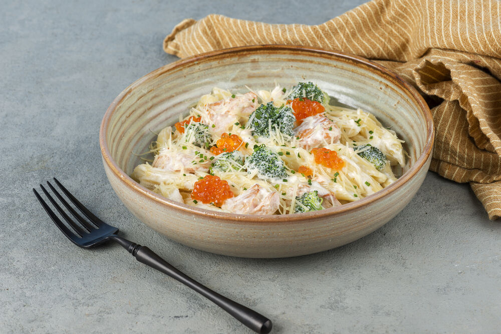 Pasta with smoked salmon