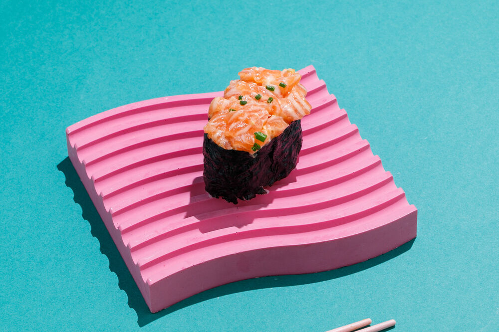 Spicy sushi salmon
