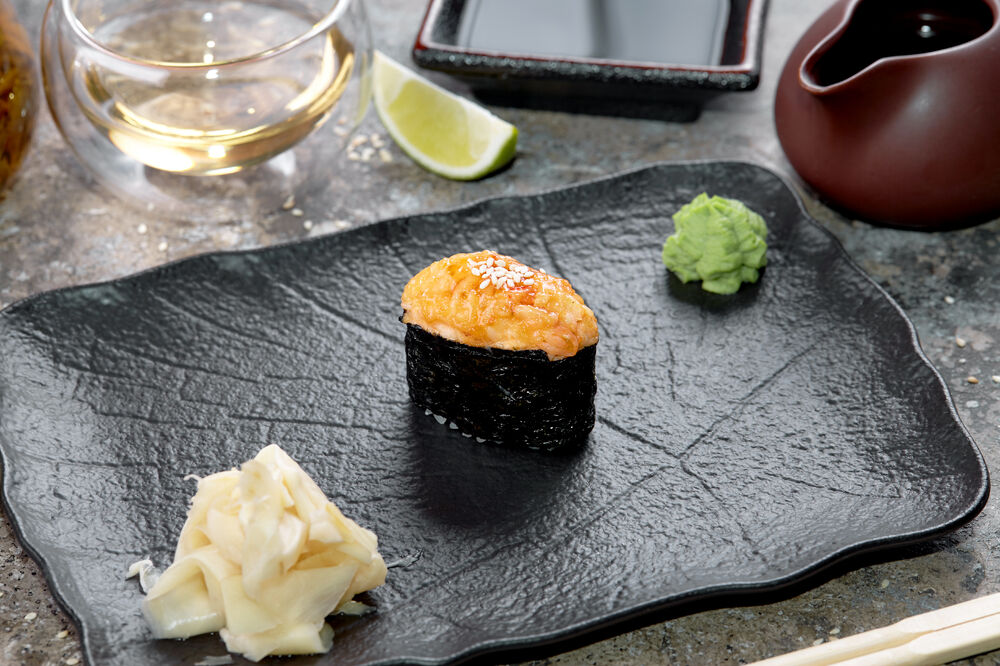 Baked sushi salmon