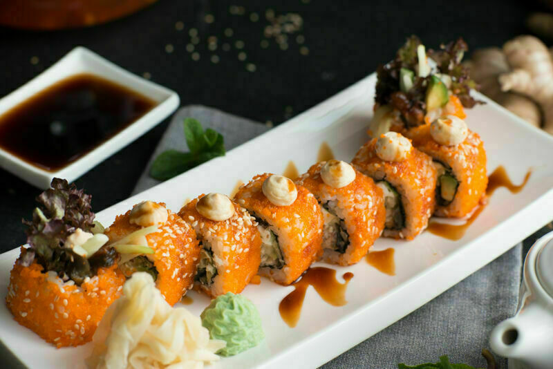California cream with salmon