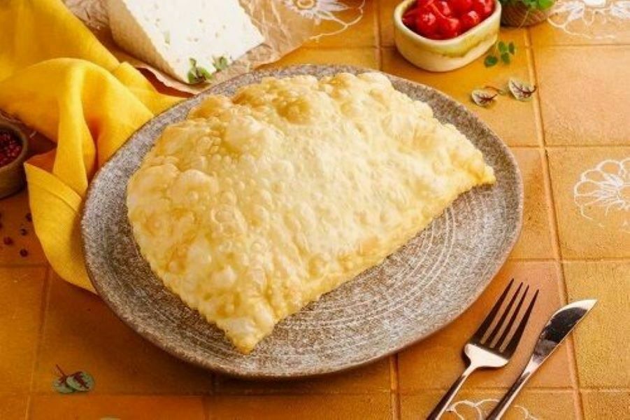 Cheburek with cheese