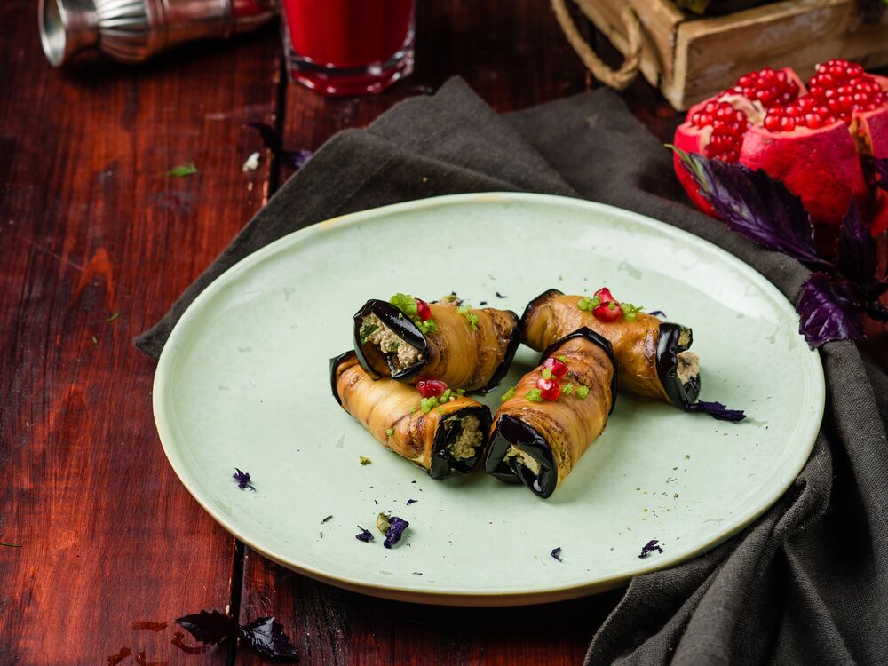 Fried Georgian style eggplants