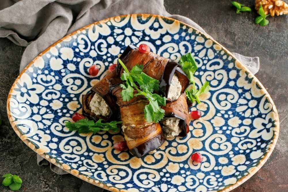 Fried Georgian style eggplants
