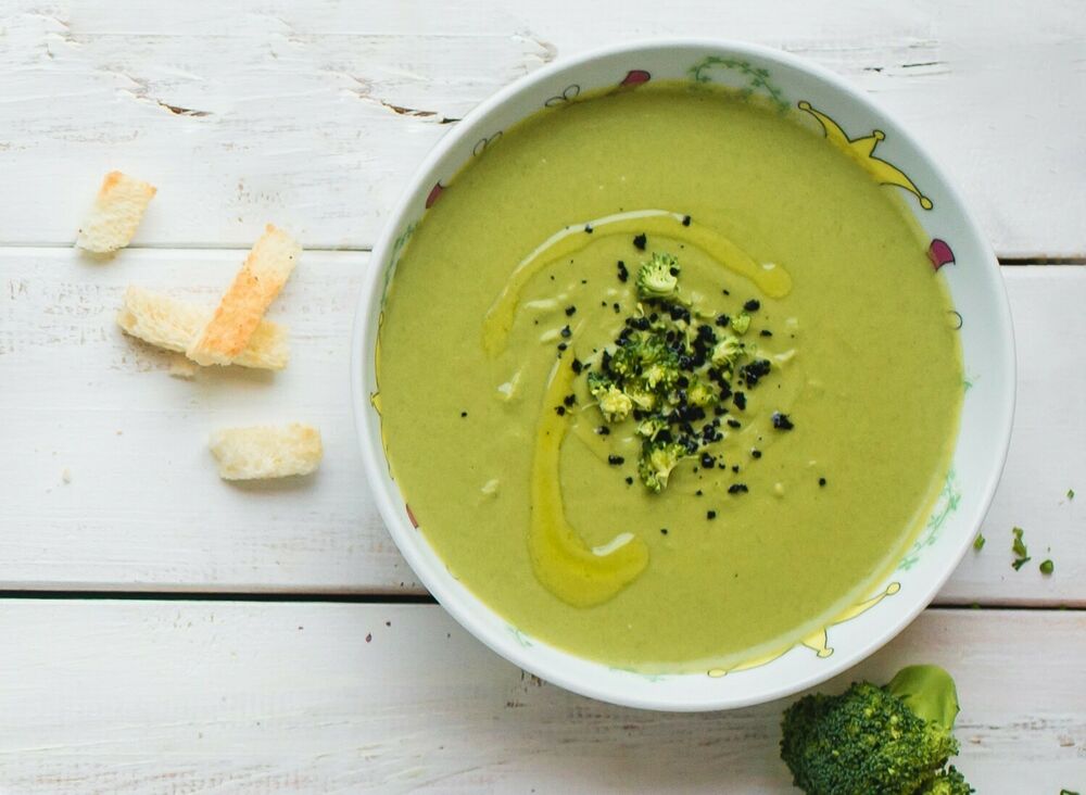 Cream soup of broccoli