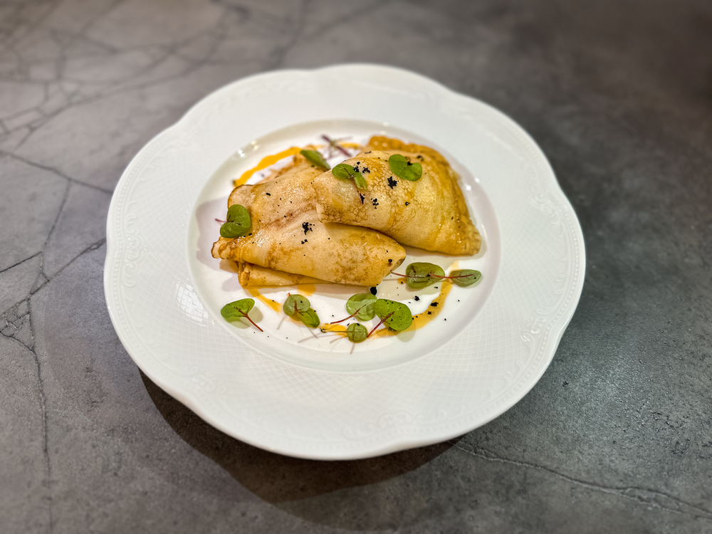 Блины с курицей и грибами