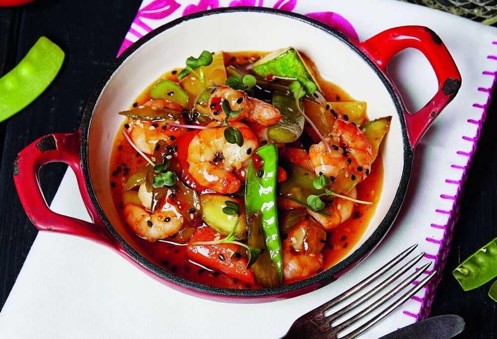 Shrimp with vegetables