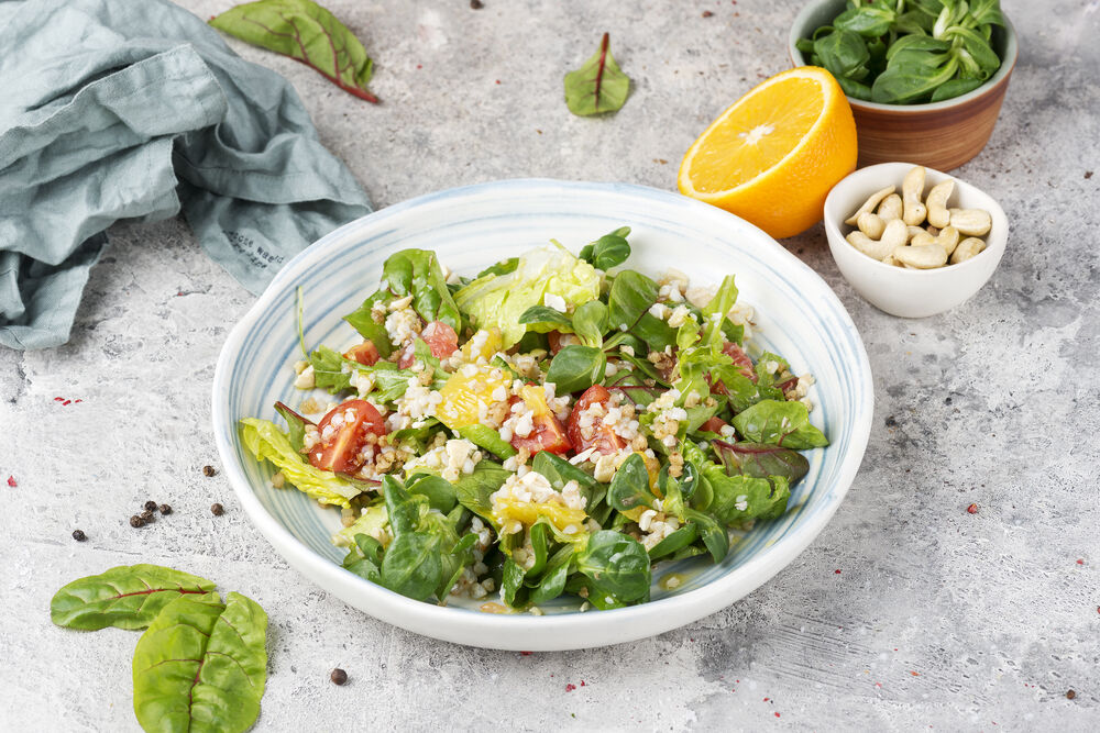 Green buckwheat salad