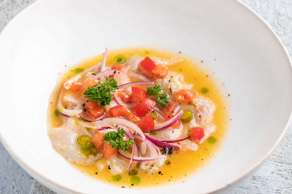 Sea bass ceviche