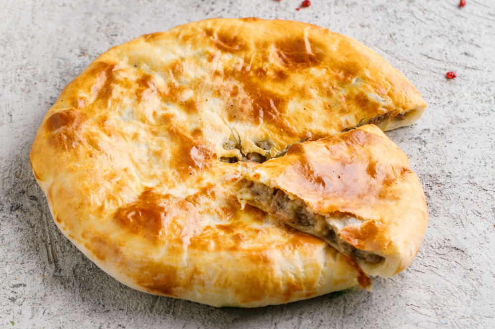 Pie with cheese and potatoes