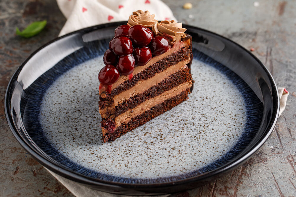 Chocolate and cherry cake