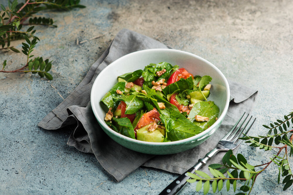 Vegetable salad with Kakheti oil