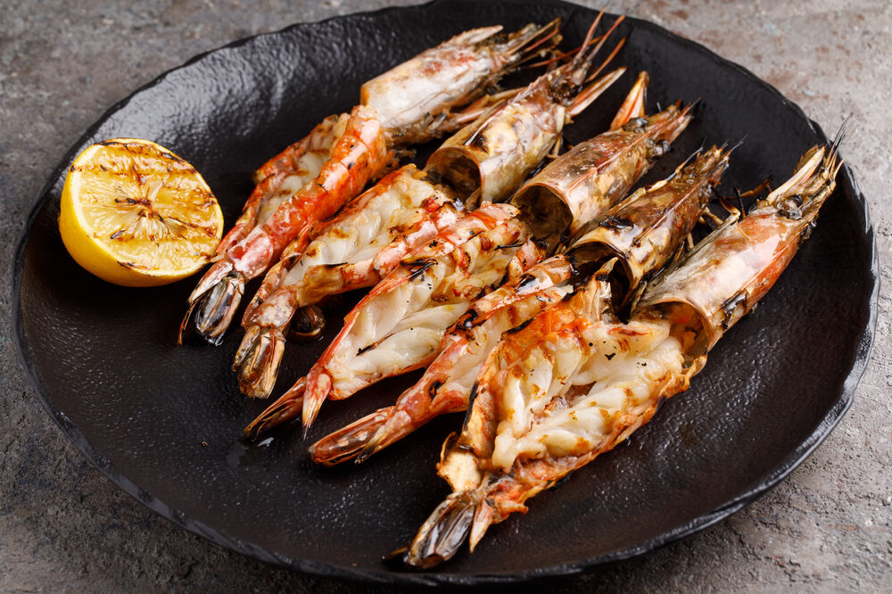 Argentinean shrimp grilled
