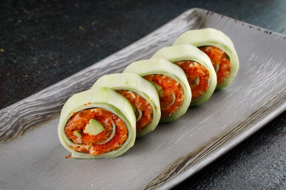 House speciality roll with salmon