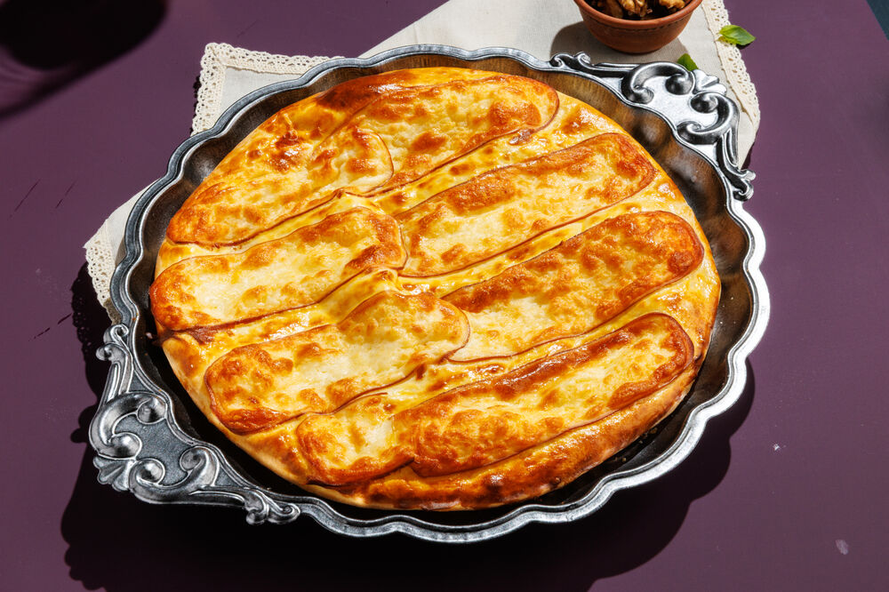 Khachapuri with smoked cheese