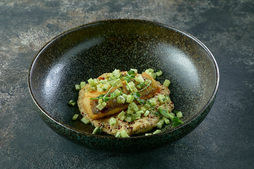 Pike perch with smoked quinoa