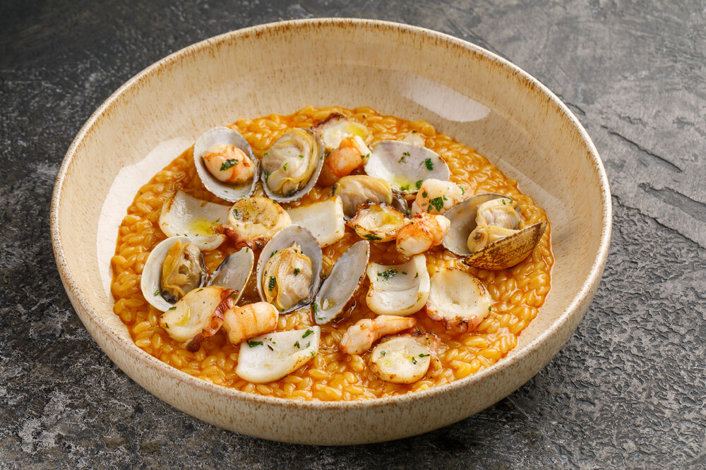 Orzo with seafood 