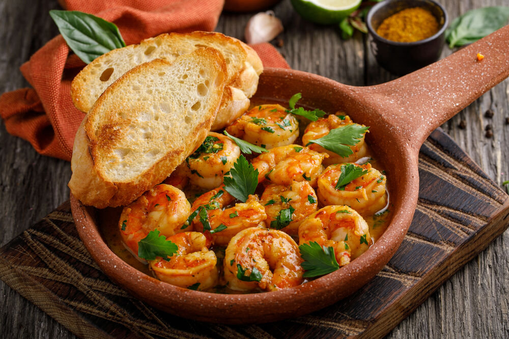 Georgian fried shrimps