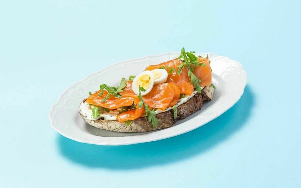 Bruschetta with salmon