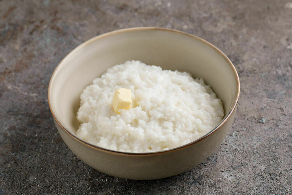 Rice porridge with soy milk