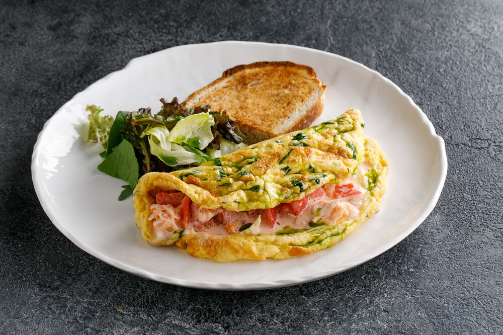 Omelette with crab