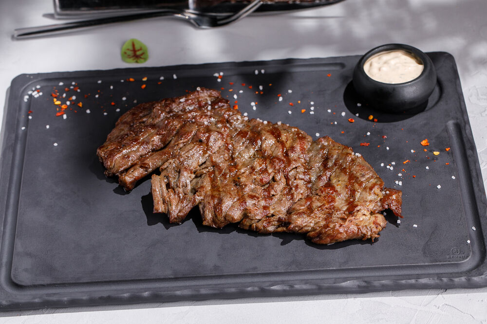 Machete steak on the grill