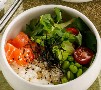 Poke with salmon