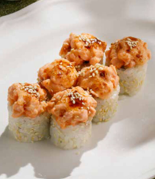 Baked roll with crab