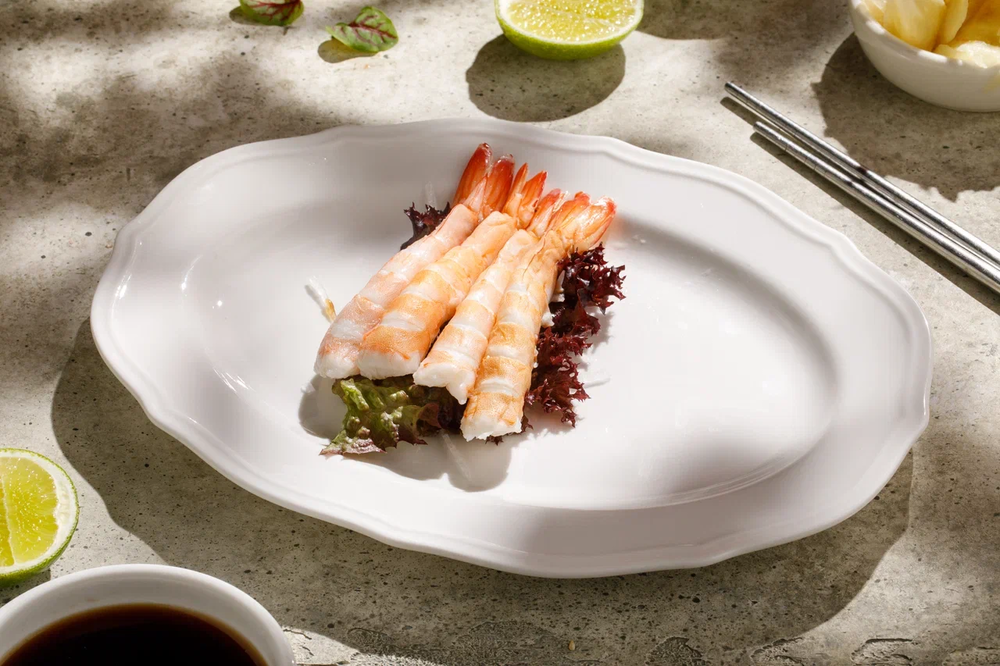 Sashimi with shrimp
