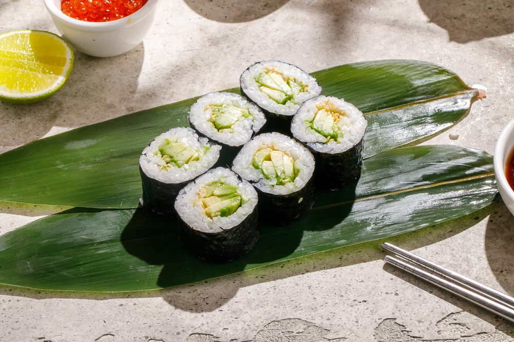 Roll with avocado