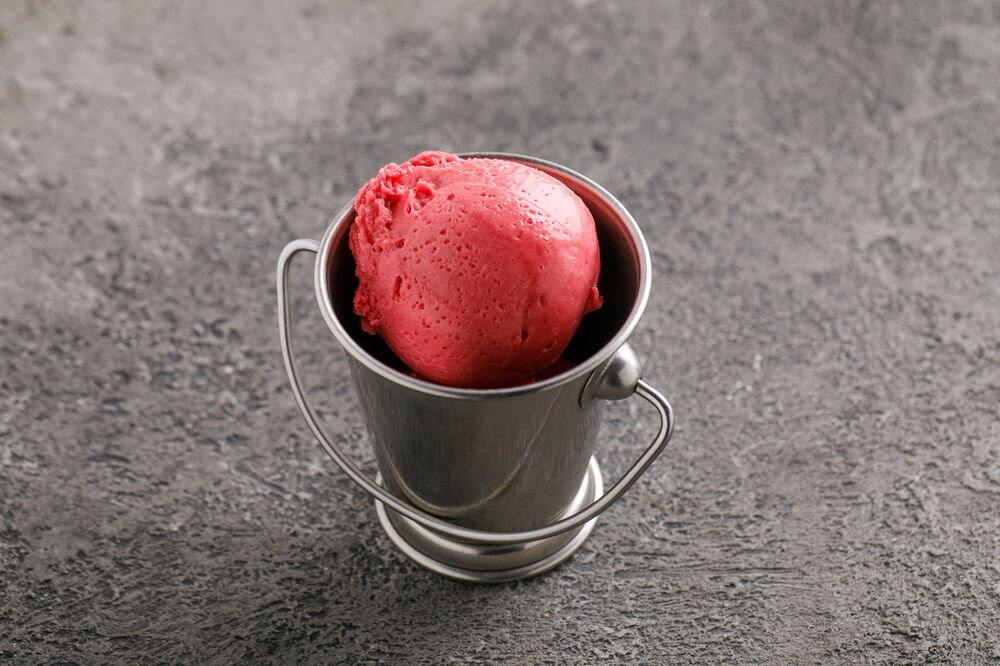 Sorbet raspberry-basil