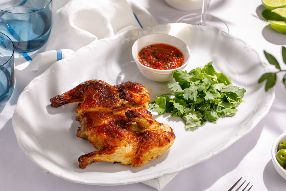 Grilled chiken with adjika