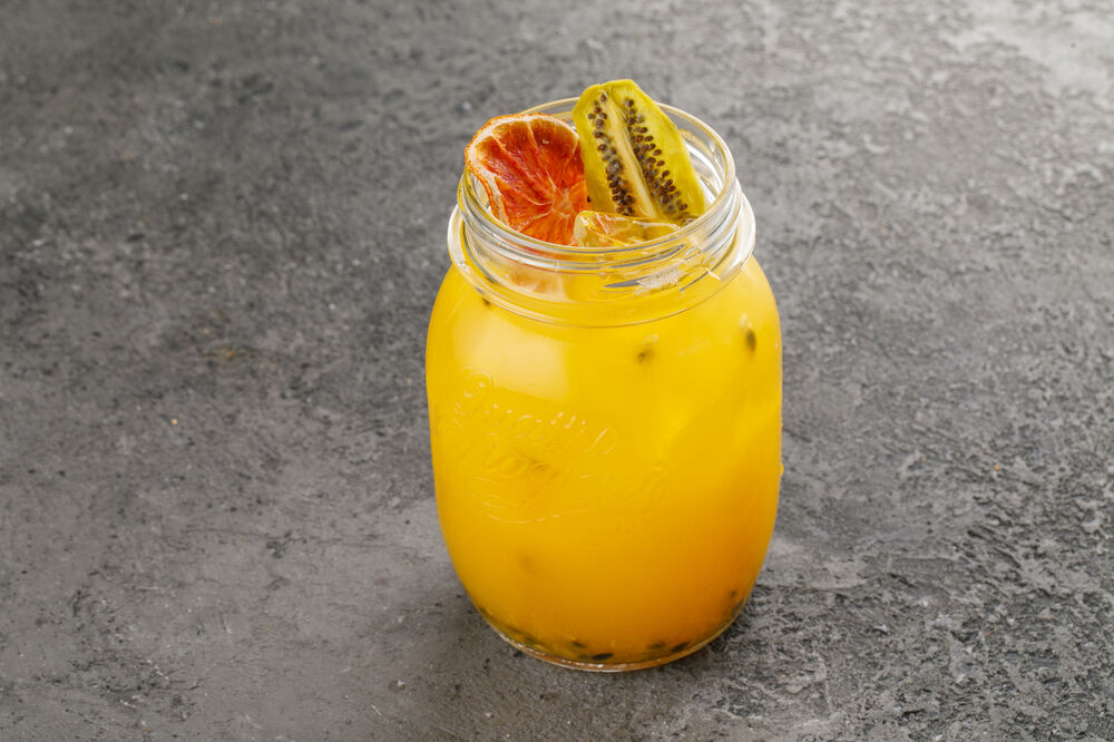 Homemade lemonade Mango-Passionfruit