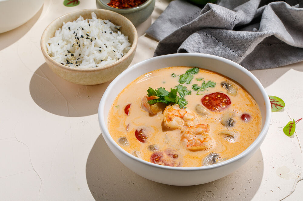 Tom Yam soup with shrimp