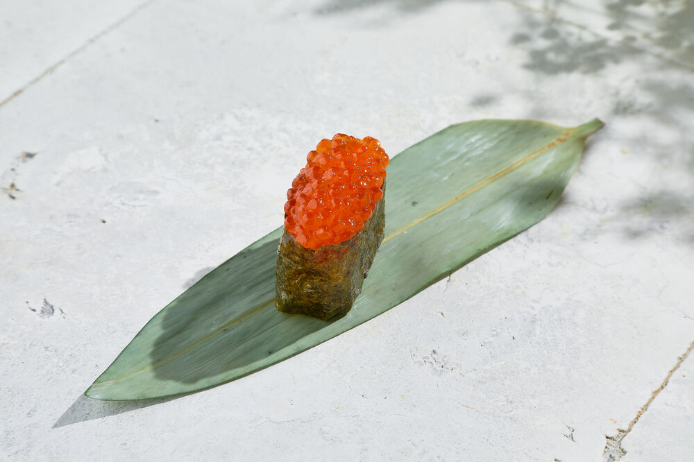 Sushi with red caviar