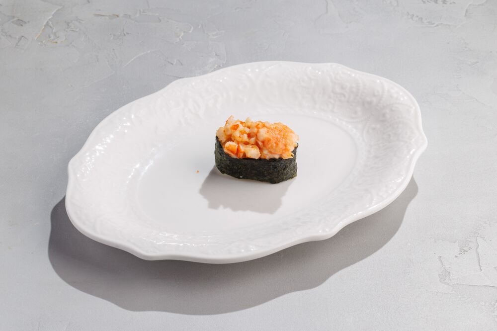 Baked shrimp sushi