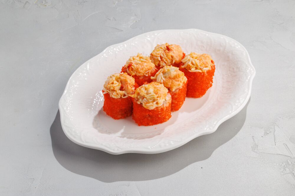 Baked roll with crab