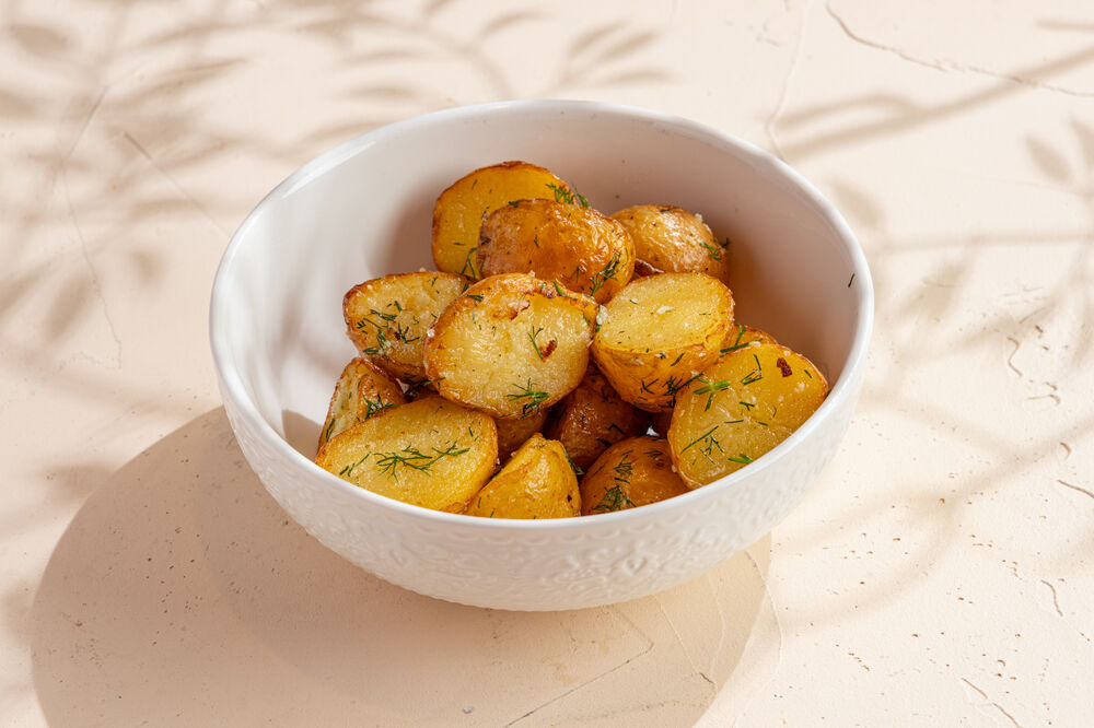  Fried mini potatoes