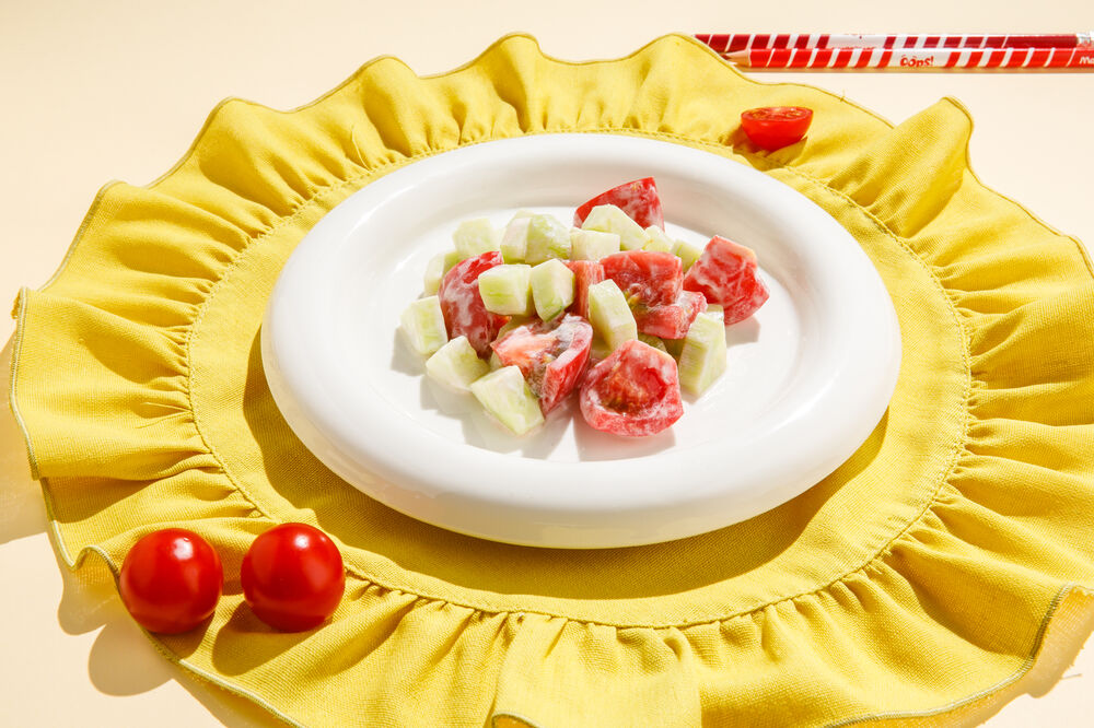 Vegetable company with sour cream/butter