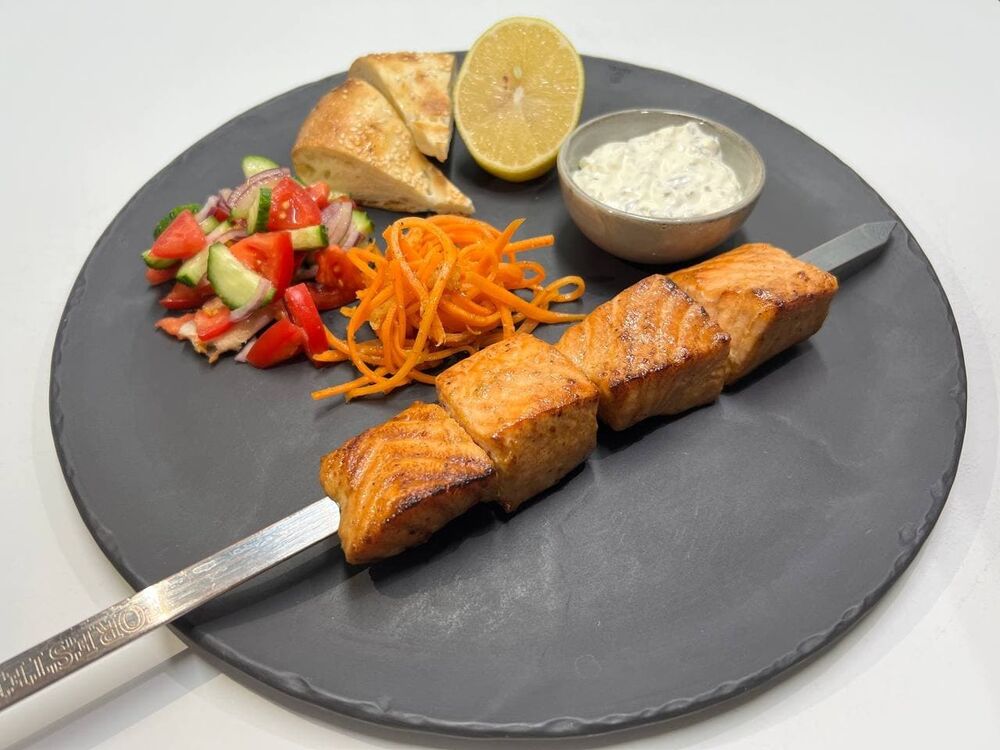  Salmon shish-kebab