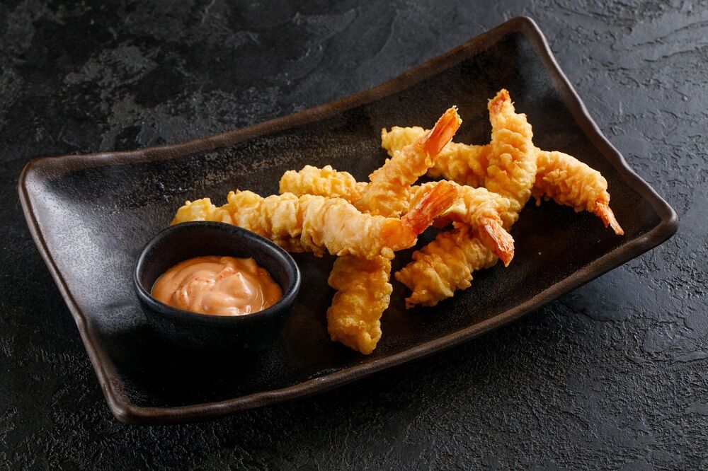 Shrimps in tempura