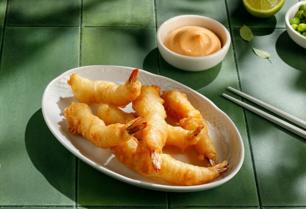 Shrimps in tempura