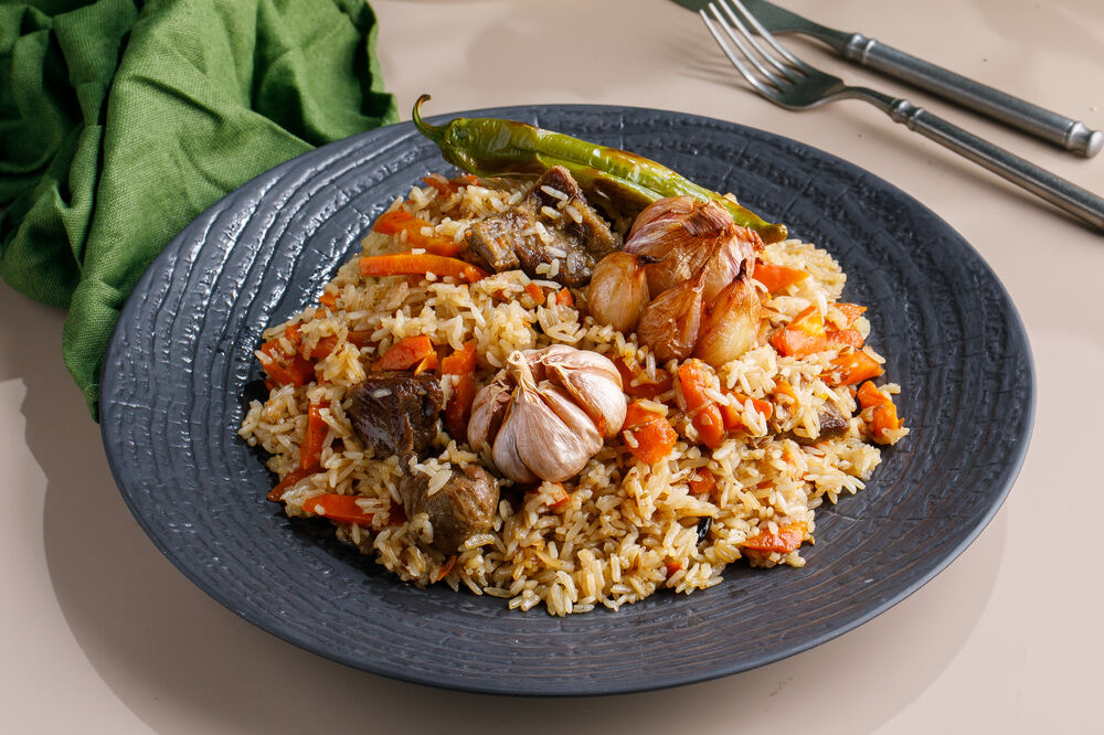 Pilaf with lamb