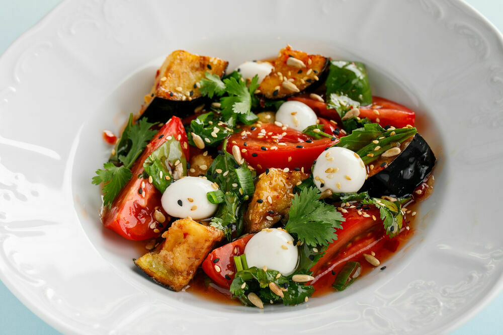 Salad with eggplant and feta 1 kg