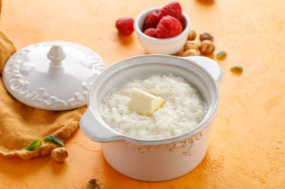 Rice porridge with butter