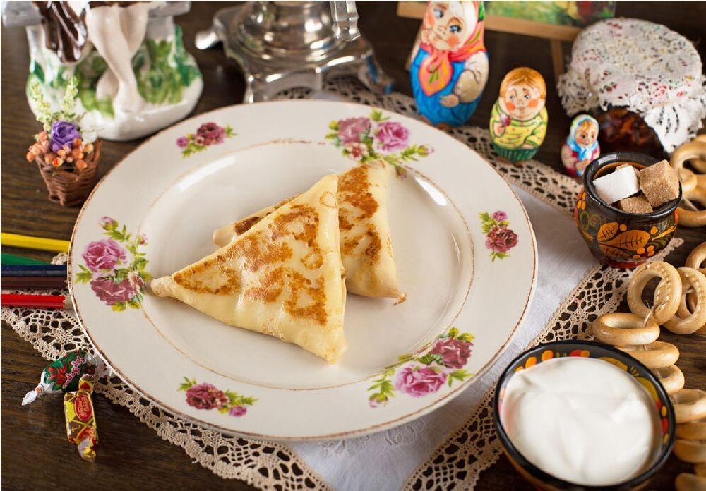 Блины фаршированные фермерским творогом
