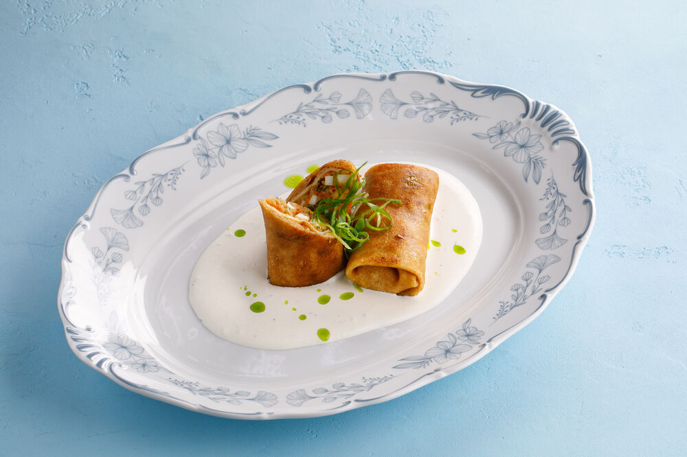 Pancakes with cabbage